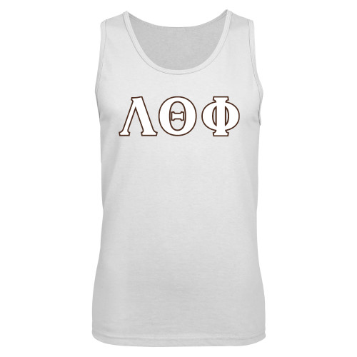 White Tank Top-Greek Letters