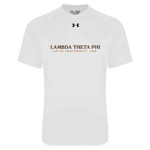 Under Armour White Tech Tee-Fraternity Name English