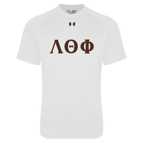 Under Armour White Tech Tee-Greek Letters