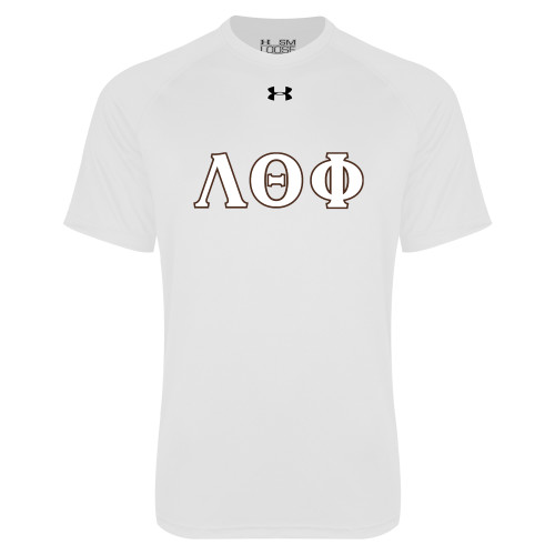 Under Armour White Tech Tee-Greek Letters