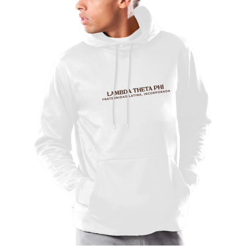 Under Armour White Armour Fleece Hoodie-Fraternity Name Spanish