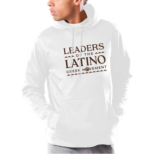 Under Armour White Armour Fleece Hoodie-Slogan