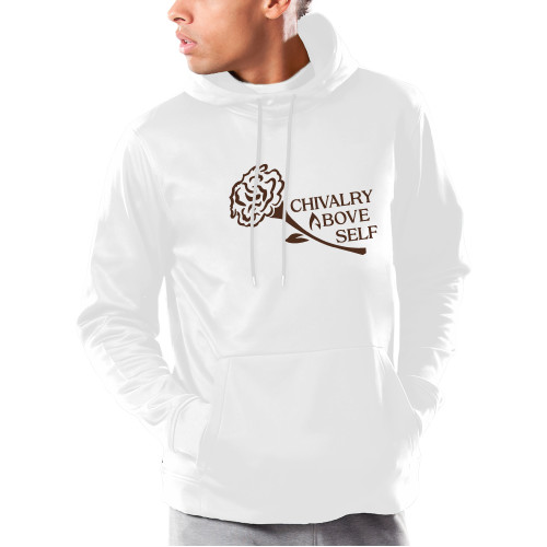 Under Armour White Armour Fleece Hoodie-Motto
