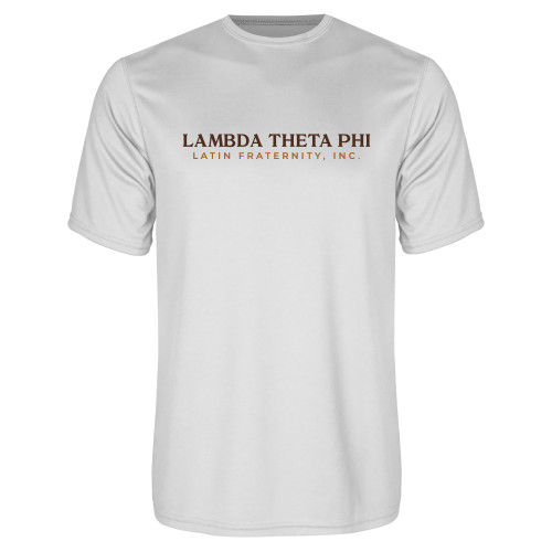 White Performance Tee-Fraternity Name English