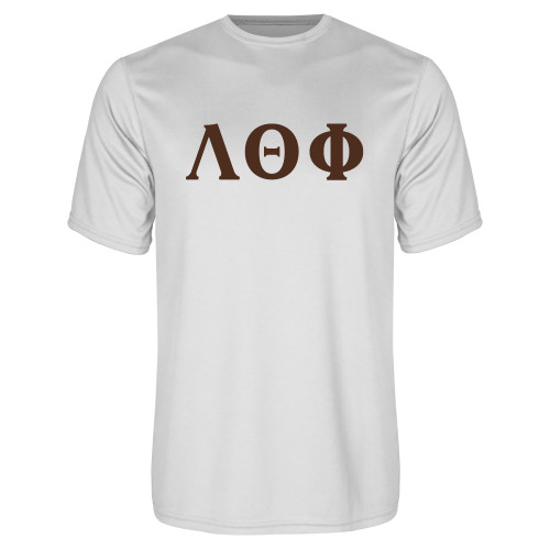 White Performance Tee-Greek Letters