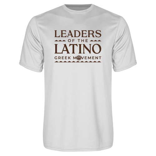 White Performance Tee-Slogan