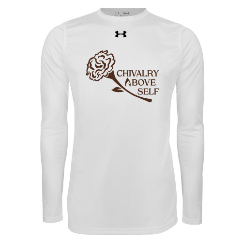 Under Armour White Long Sleeve Tech Tee-Motto
