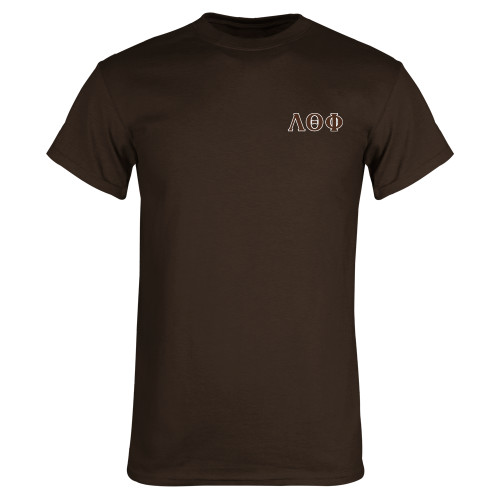 Brown T Shirt-Greek Letters