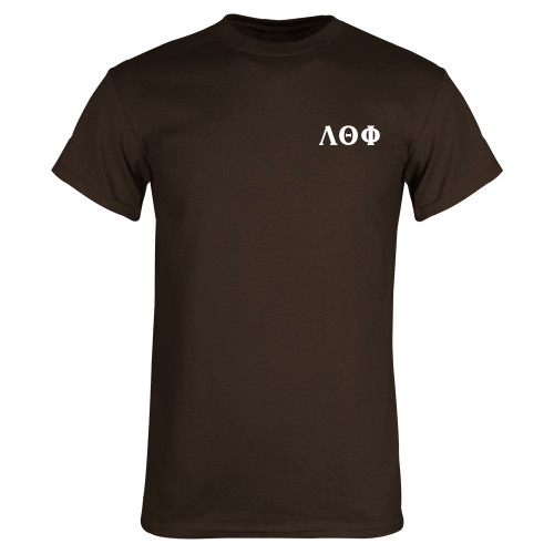 Brown T Shirt-Greek Letters