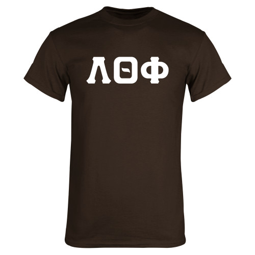 Brown T Shirt-Traditonal Greek Letters
