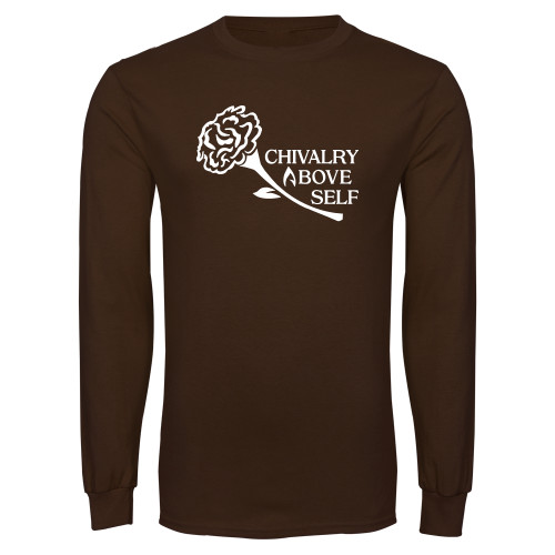 Brown Long Sleeve T Shirt-Motto