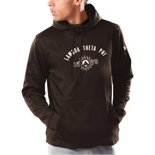 Under Armour Brown Armour Fleece Hoodie-Lambda Theta Phi Arched
