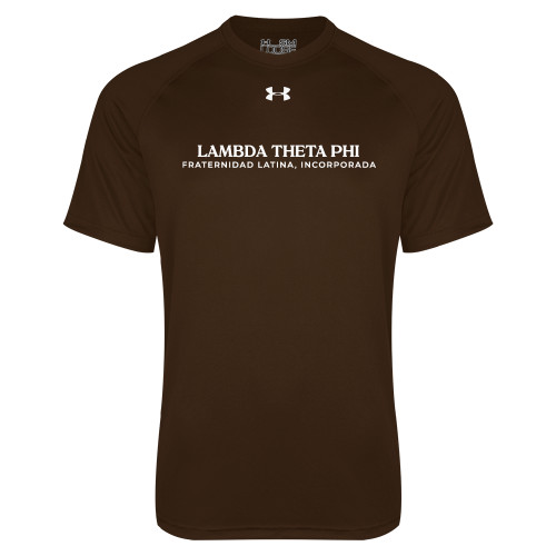 Under Armour Brown Tech Tee-Fraternity Name Spanish