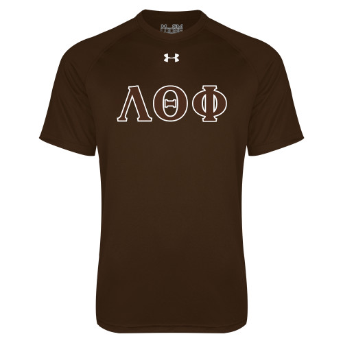 Under Armour Brown Tech Tee-Greek Letters