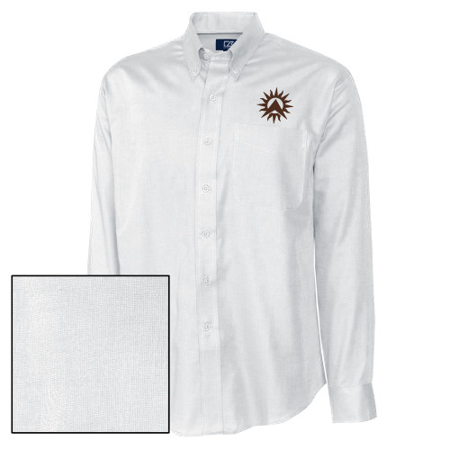 Cutter & Buck Nailshead Long Sleeve Button Down White-Sol de Lambda