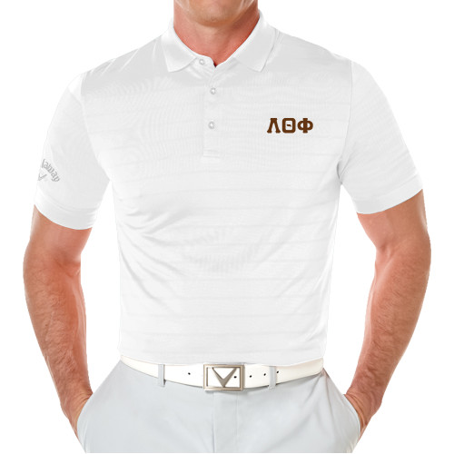 Callaway Opti Vent White Polo-Traditonal Greek Letters