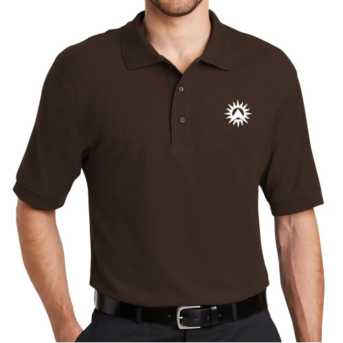 Brown Silk Touch Polo-Sol de Lambda