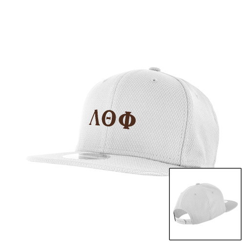 New Era White Diamond Era 9Fifty Snapback Hat-Greek Letters