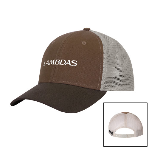 DRI DUCK Hudson Field Khaki/Tobacco Trucker Hat-Lambdas