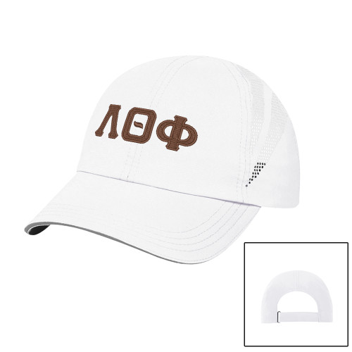 White Performance Cap-Traditonal Greek Letters