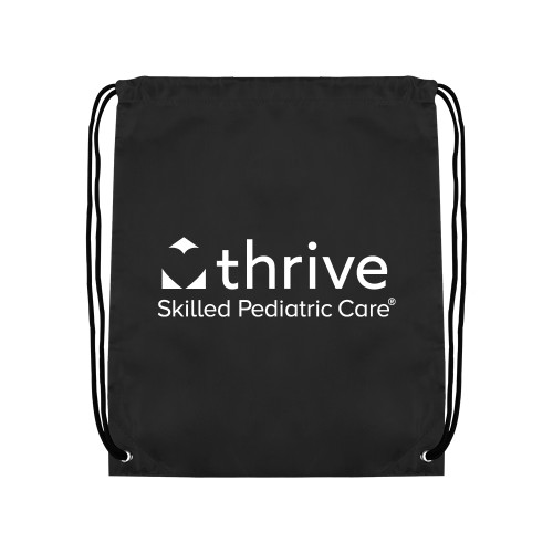 Black Drawstring Backpack-Skilled Pediatric Care