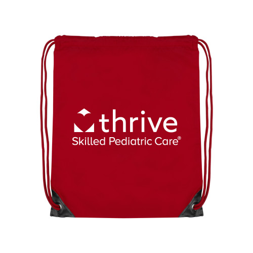 Red Drawstring Backpack-Skilled Pediatric Care