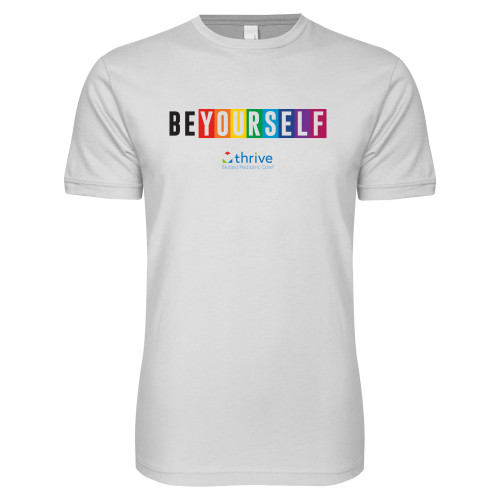 Next Level White SoftStyle T Shirt-BE YOURSELF