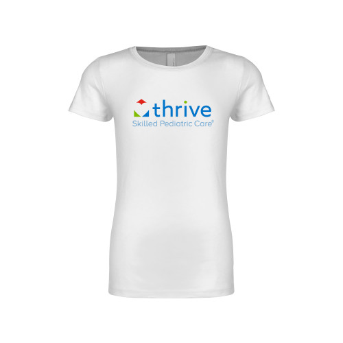 Next Level Girls White Fashion Fit T Shirt-Skilled Pediatric Care
