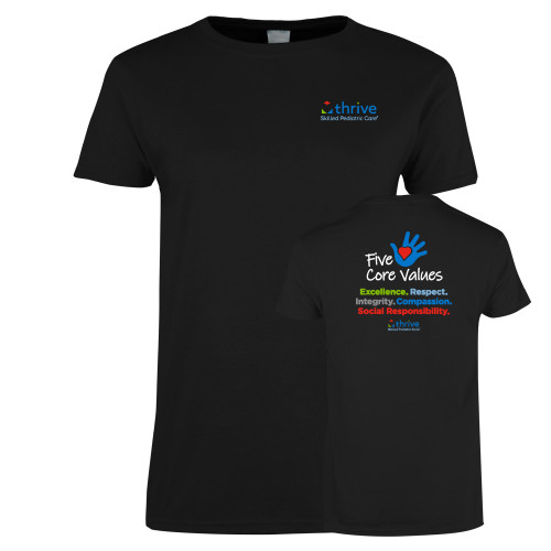 Womens Black Short Sleeve Tee-Skilled Pediatric Care