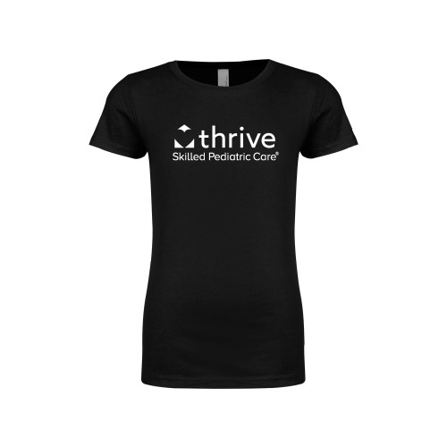 Next Level Girls Black Fashion Fit T Shirt-Skilled Pediatric Care