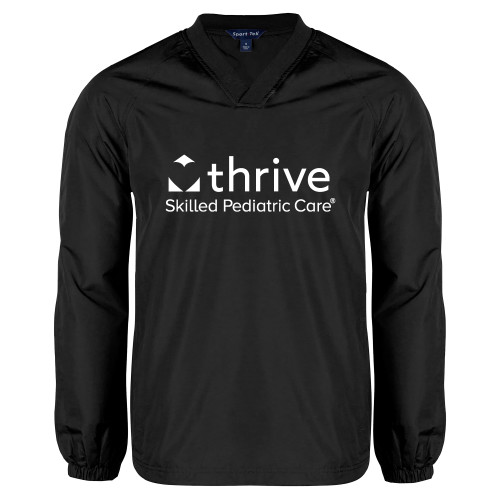 Black V Neck Raglan Windshirt-Skilled Pediatric Care