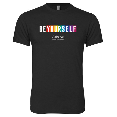 Next Level Black Triblend Tee-BE YOURSELF