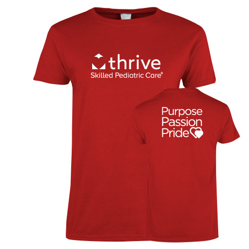 Womens Short Sleeve Red Tee-Skilled Pediatric Care