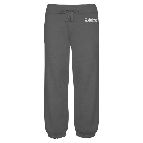 ENZA Womens Dark Heather Banded Fleece Capri-Skilled Pediatric Care