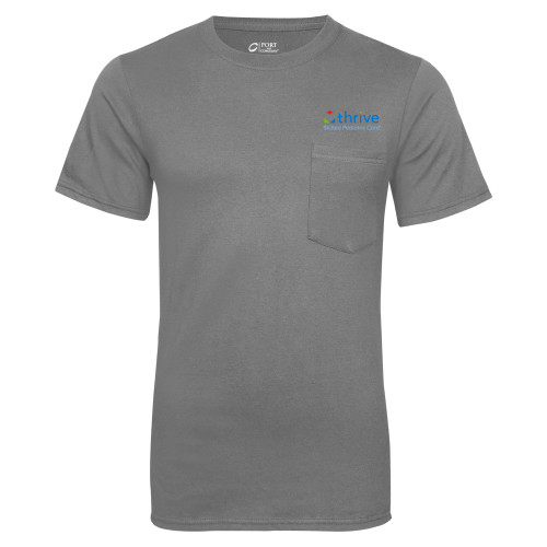Grey 50/50 T Shirt w/Pocket-Skilled Pediatric Care