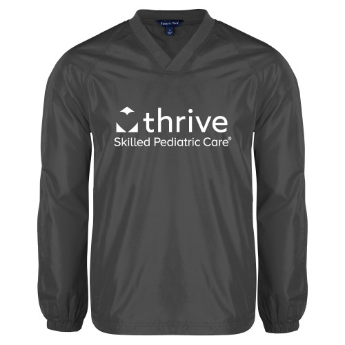 Charcoal V Neck Raglan Windshirt-Skilled Pediatric Care