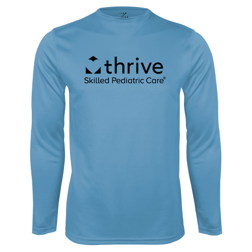 Light Blue Performance Long Sleeve Shirt-Skilled Pediatric Care