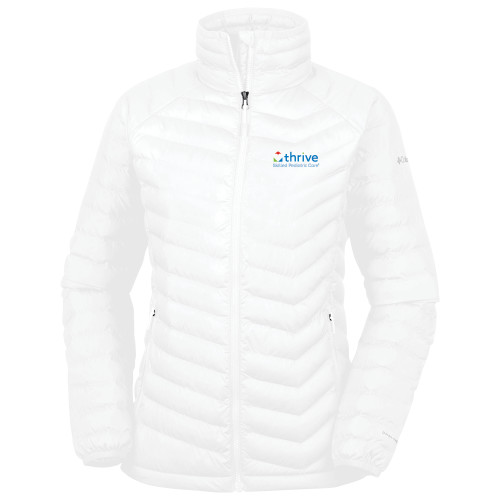 Columbia Womens White Powder Lite Jacket-Skilled Pediatric Care