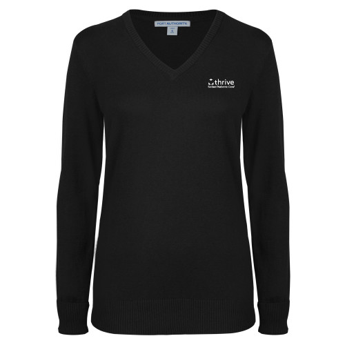 Womens Black VNeck Sweater-Skilled Pediatric Care