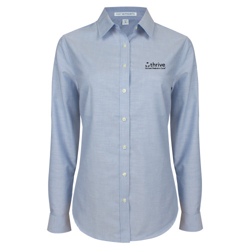 Womens Light Blue Oxford Button Down-Skilled Pediatric Care