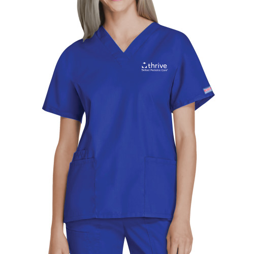 Womens Royal WW Originals V Neck Scrub Top-Skilled Pediatric Care