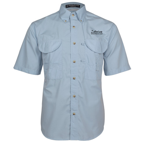 Light Blue Fishing Shirt Performance Short Sleeve -Skilled Pediatric Care
