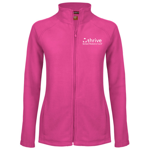 Womens Raspberry Fleece Full Zip Jacket-Skilled Pediatric Care