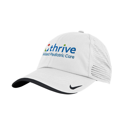 Nike White Dri Fit Perforated Hat-Skilled Pediatric Care