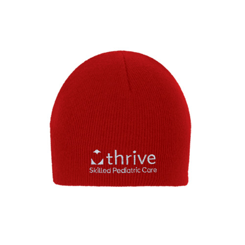 Red Knit Beanie-Skilled Pediatric Care