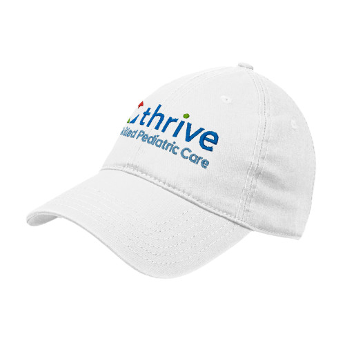 White Unstructured Adjustable Low Profile Hat-Skilled Pediatric Care