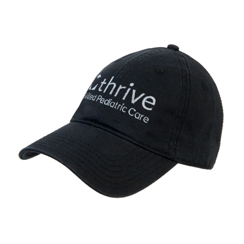 Black Unstructured Adjustable Low Profile Hat-Skilled Pediatric Care