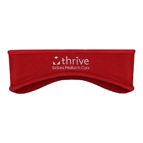 Red Stretch Fleece Headband-Skilled Pediatric Care