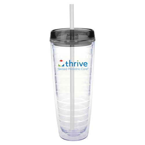 Tritan Double Wall Tumbler w/Charcoal Top 26oz-Skilled Pediatric Care