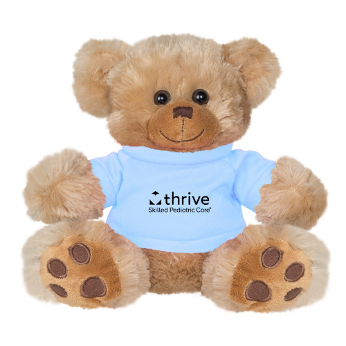 Plush Big Paw 8 1/2 inch Brown Bear w/Light Blue Shirt-Skilled Pediatric Care
